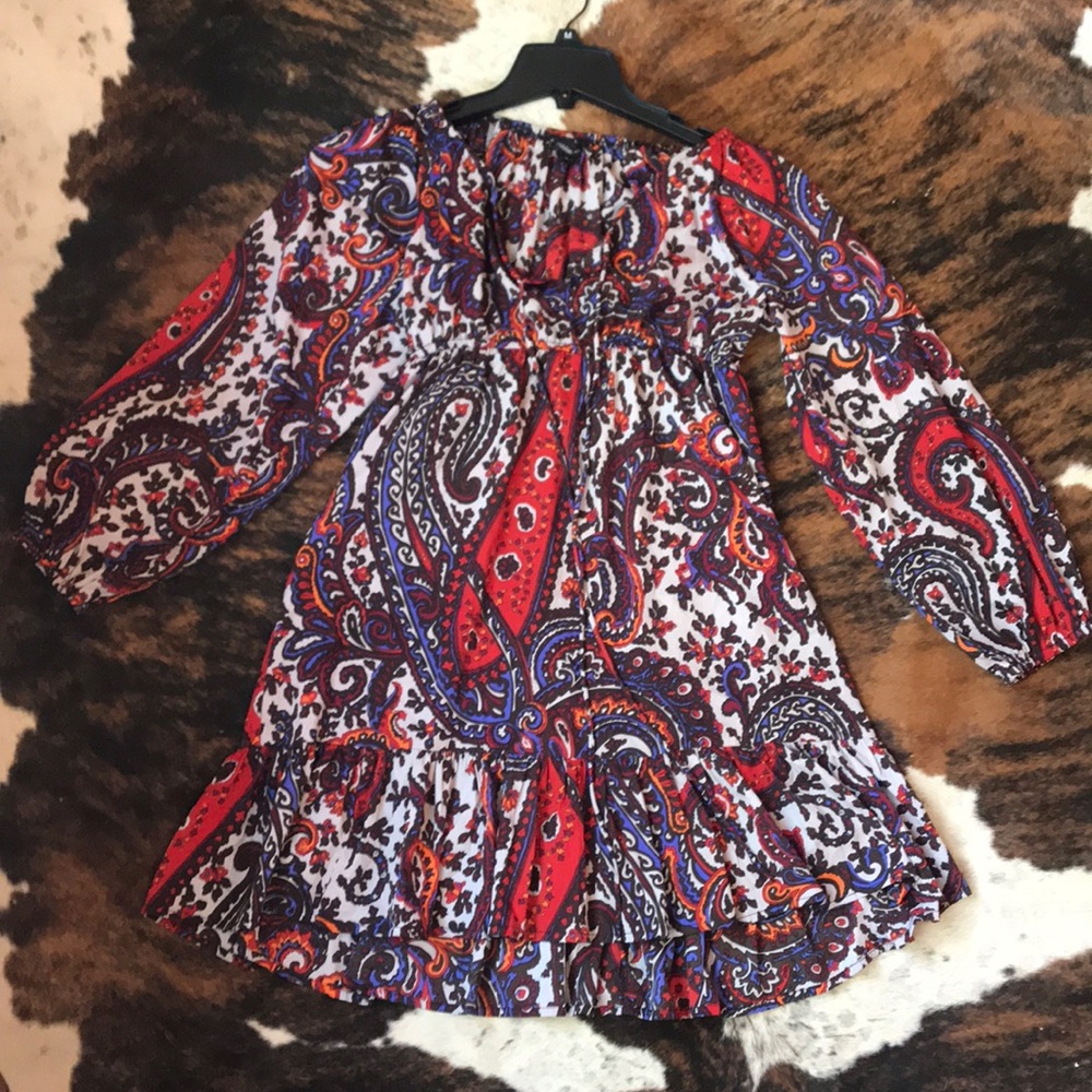 Half sleeve paisley/ western dress
